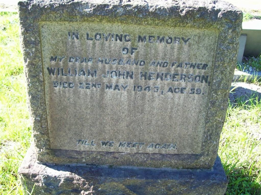 HENDERSON William John -1943