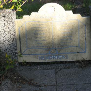 HENDRICKS William 1958-1980 :: HENDRICKS Karina ?-1980