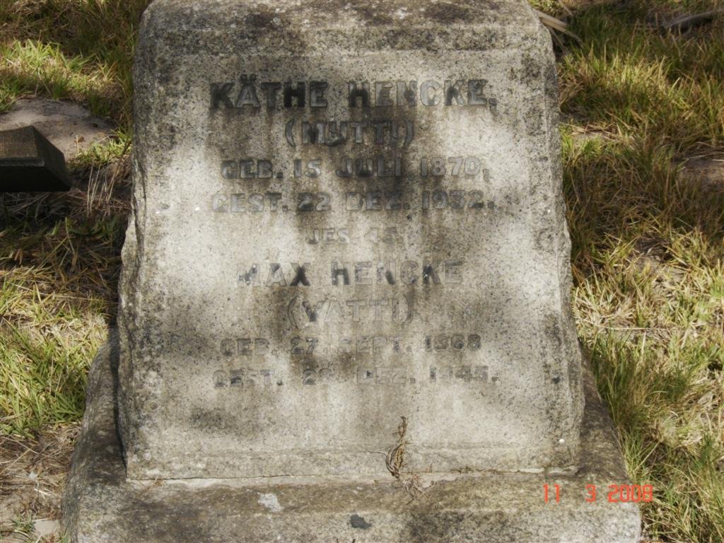 HENCKE Max 1868-1945 &amp; Käthe 1870-1932