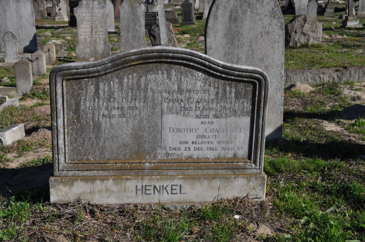 HENKEL Frederick -1921 &amp; Emma Elizabeth -1946 :: HENKEL Dorothy Charlotte -1966