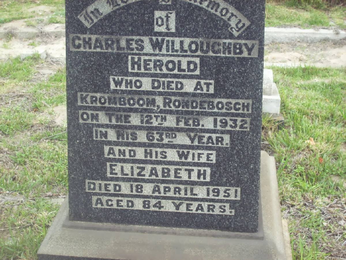 HEROLD Charles Willoughby -1932 &amp; Elizabeth -1951