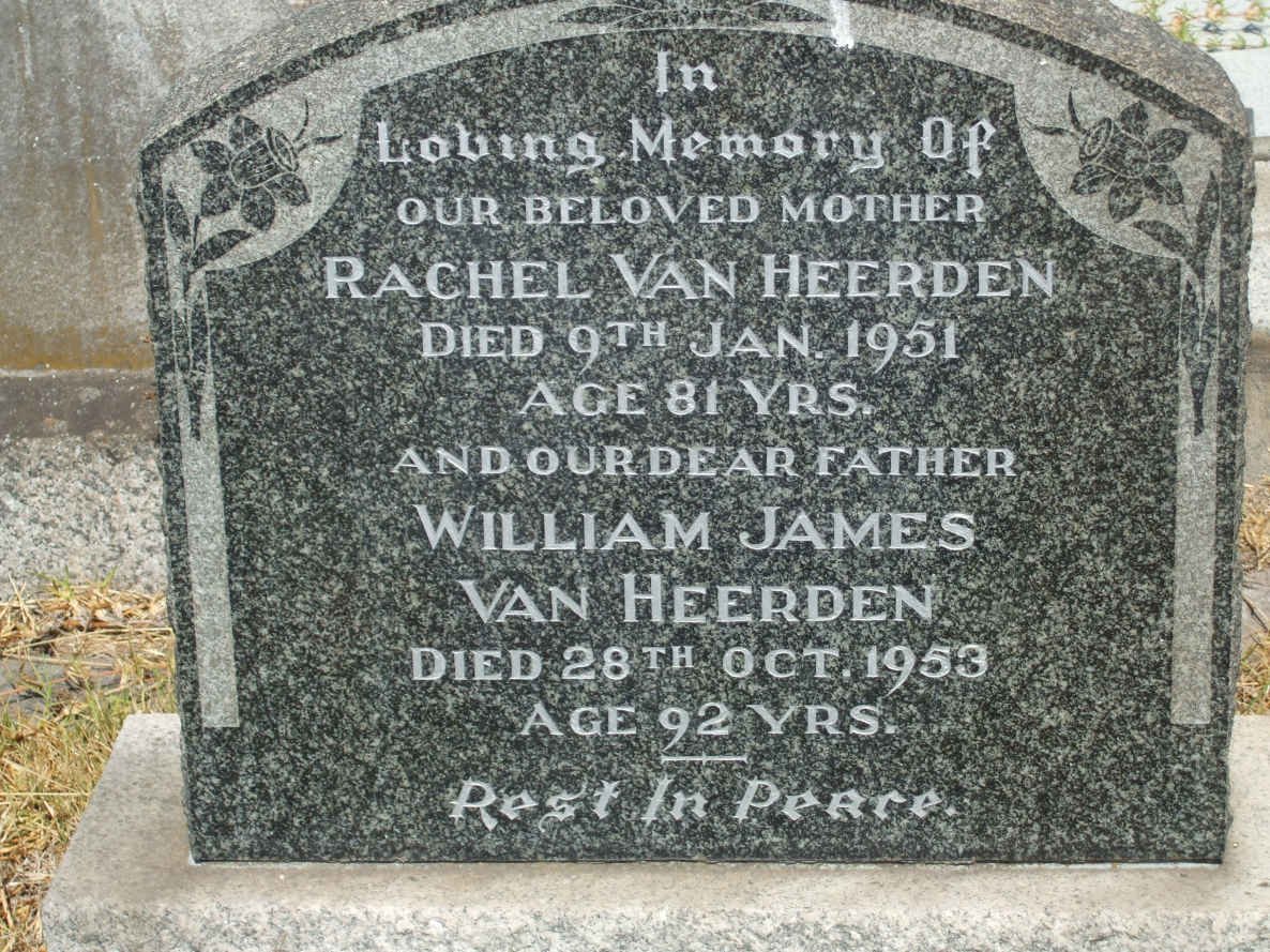 HEERDEN William, van -1953 &amp; Rachel -1951