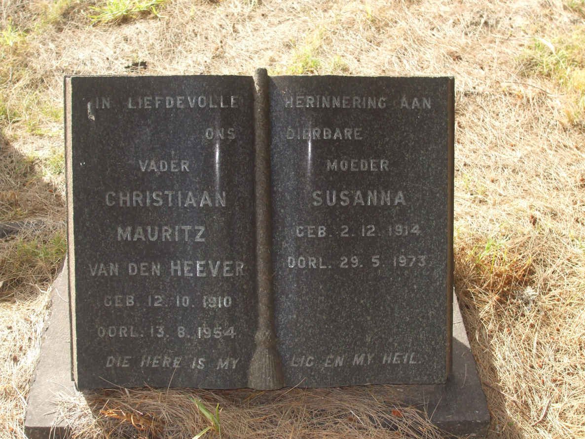 HEEVER Christiaan Mauritz, van den 1910-1954 &amp; Susanna 1914-1973