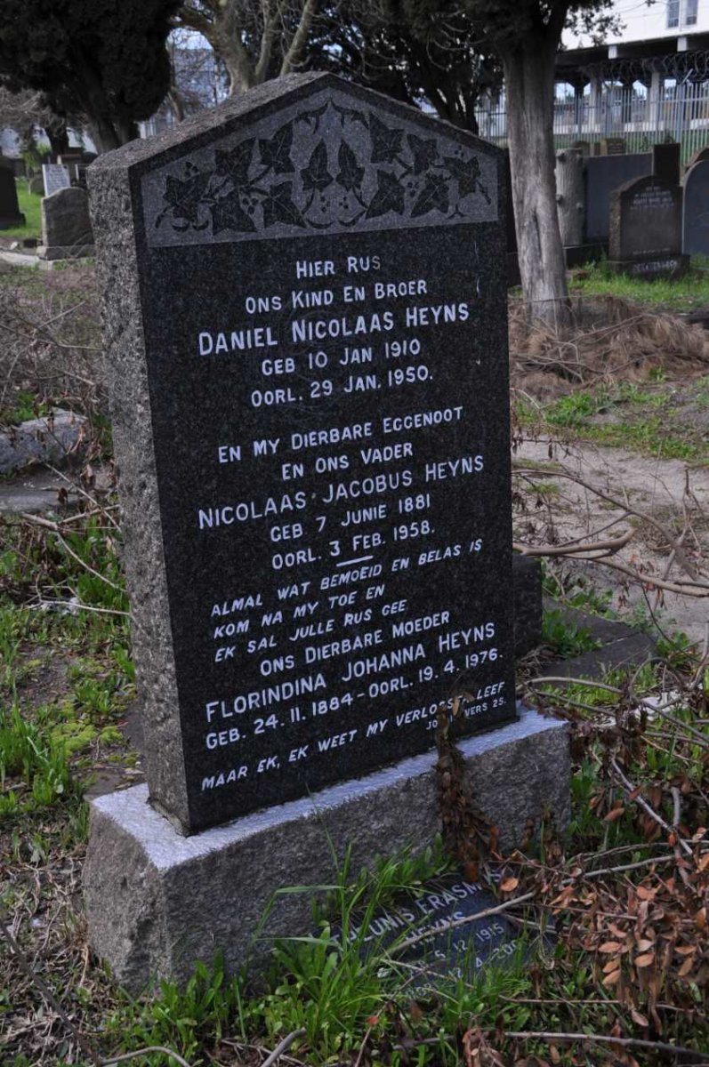 HEYNS Nicolaas Jacobus 1881-1958 &amp; Florindina Johanna 1884-1976