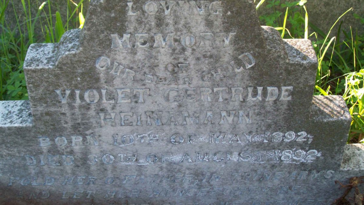 HEINAMANN Violet Gertrude 1892-1892