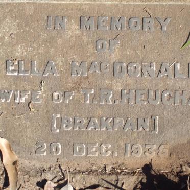 HEUGHAN Ella MacDonald -1935