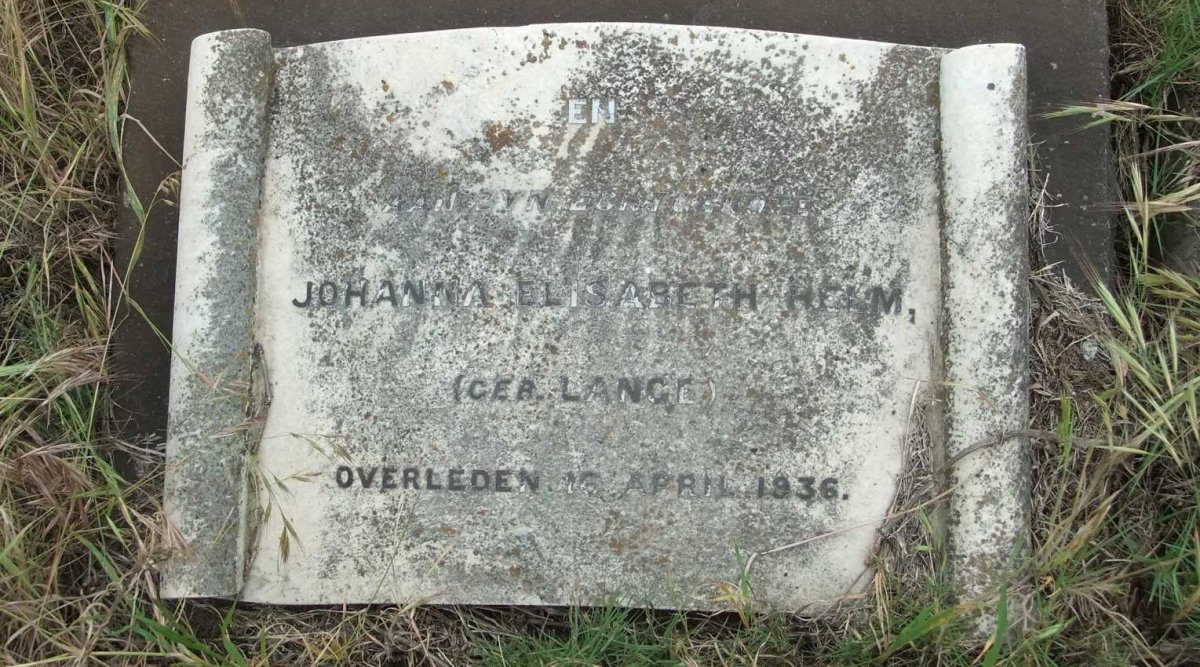 HELM Johanna Elisabeth nee LANGE -1936