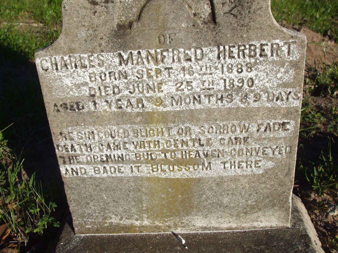 HERBERT Charles Manfred 1888-1890