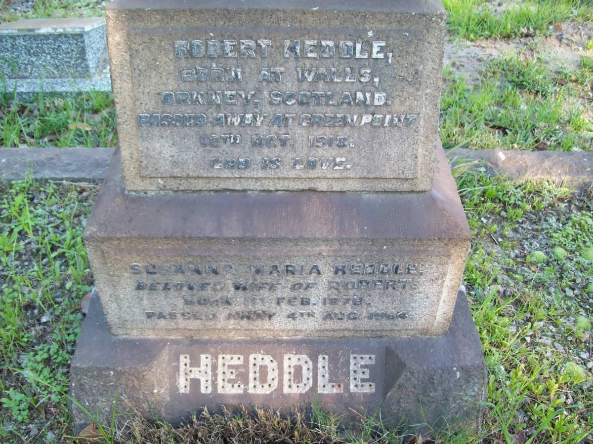 HEDDLE Robert -1948 &amp; Susanna Maria 1878-1964