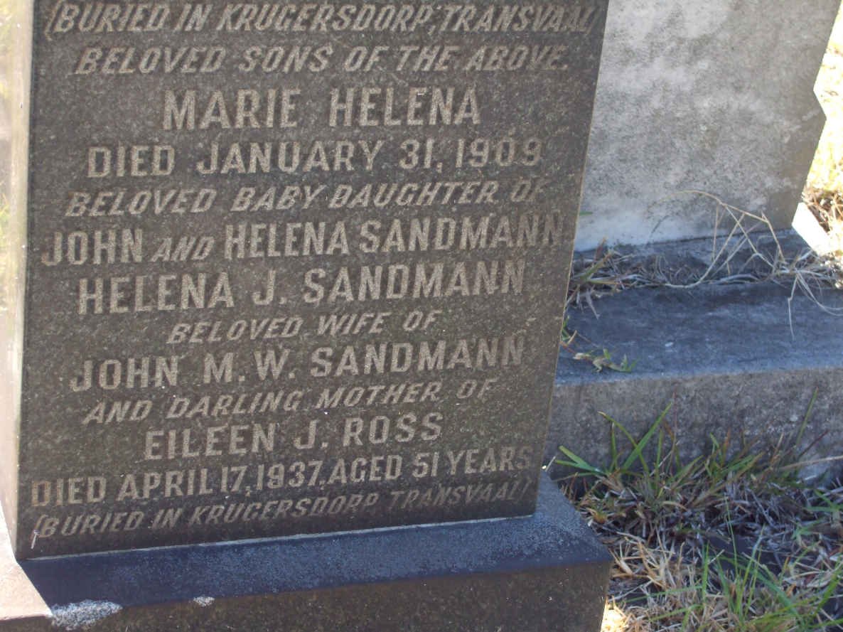 SANDMAN Helena J. -1937