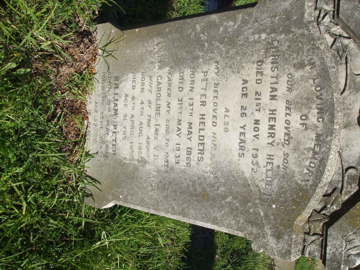 HELDERS Peter 1866-1939 &amp; Amelia Caroline V.D. VOEDT -1866-1958 
