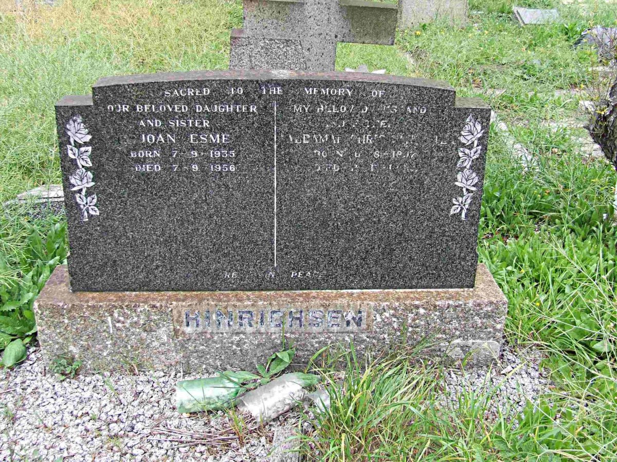 HINRICHSEN Waldamar Chris?? 1897- 19?? &amp; Esme Joan 1935-1956