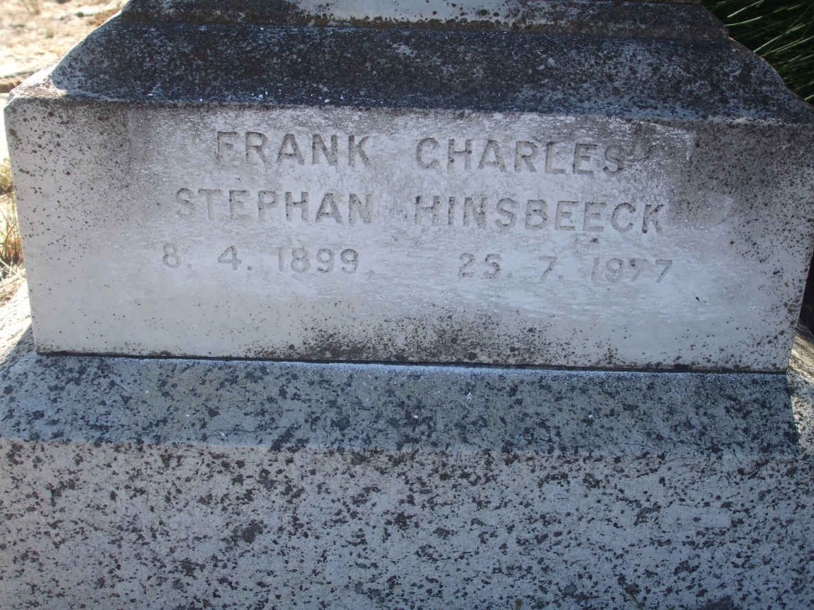 HINSBEECK Frank Charles Stephan 1899-1977