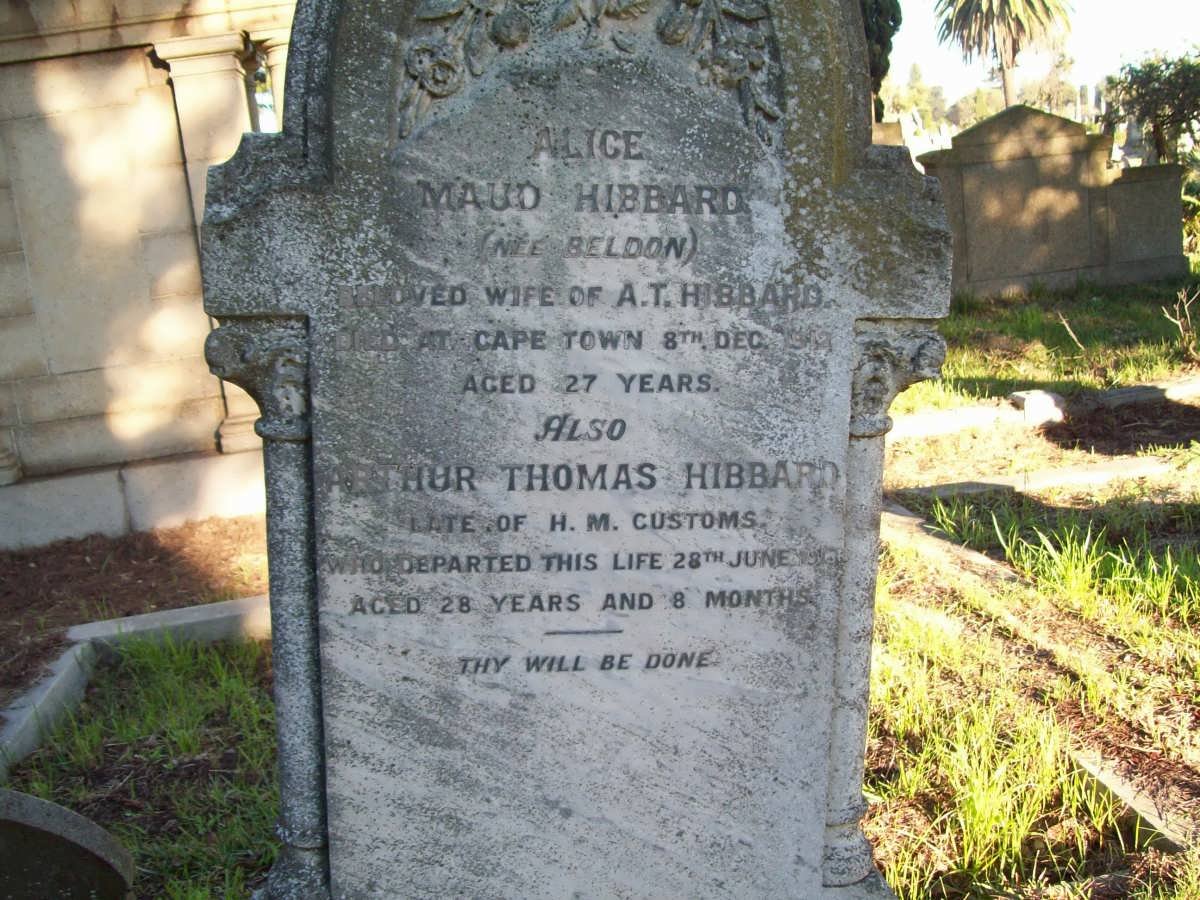 HIBBARD Arthur Thomas -?? &amp; Alice Maud BELDON -??