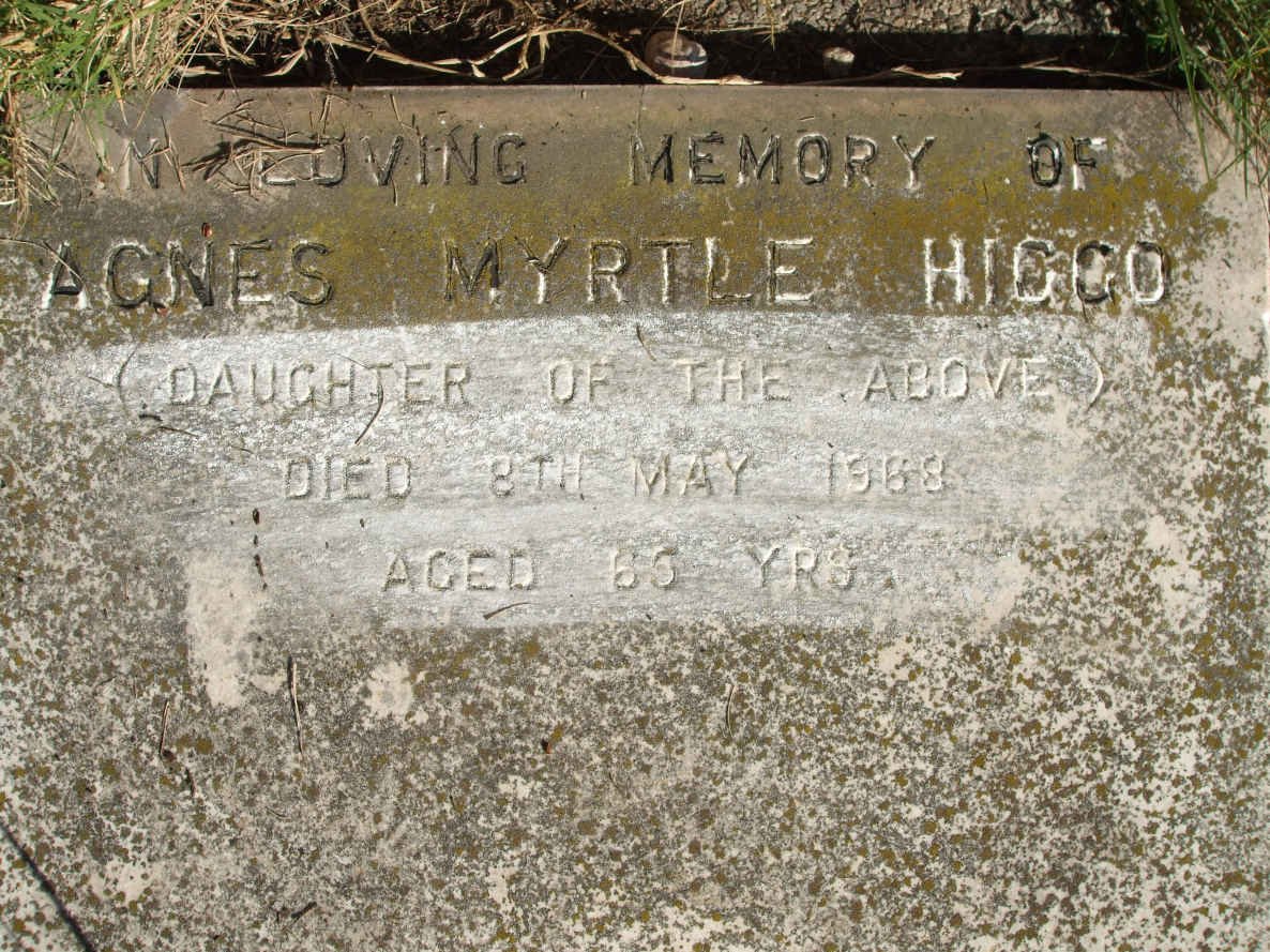HIGGO Agnes Myrtle -1968