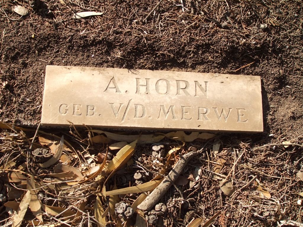 HORN A. nee V.D. MERWE