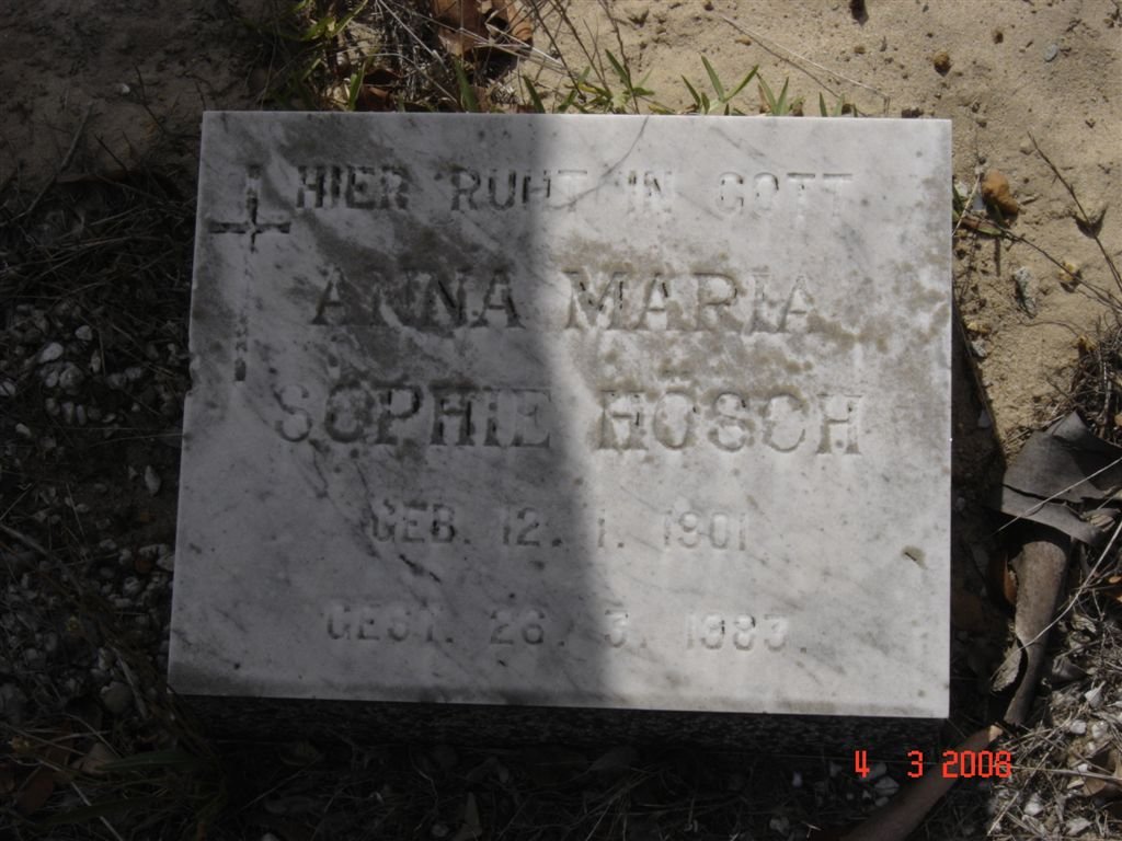HOSCH Anna Maria Sophie 1901-1983