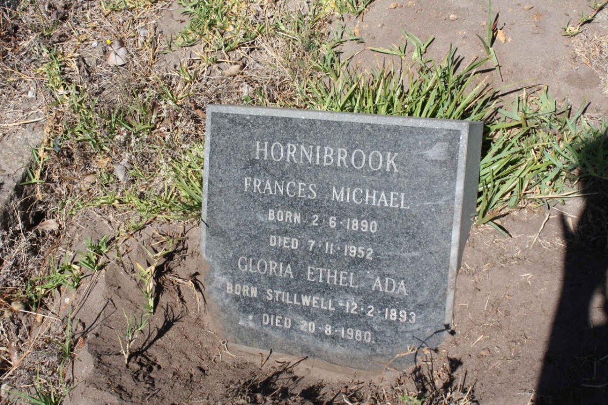 HORNIBROOK Frances Michael 1890-1952 &amp; Gloria Ethel Ada STILLWELL 1893-1980