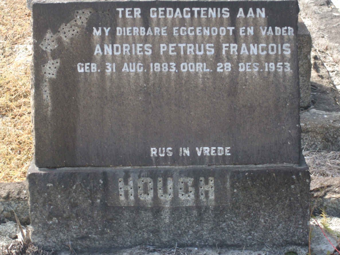 HOUGH Andries Petrus Francois 1883-1953