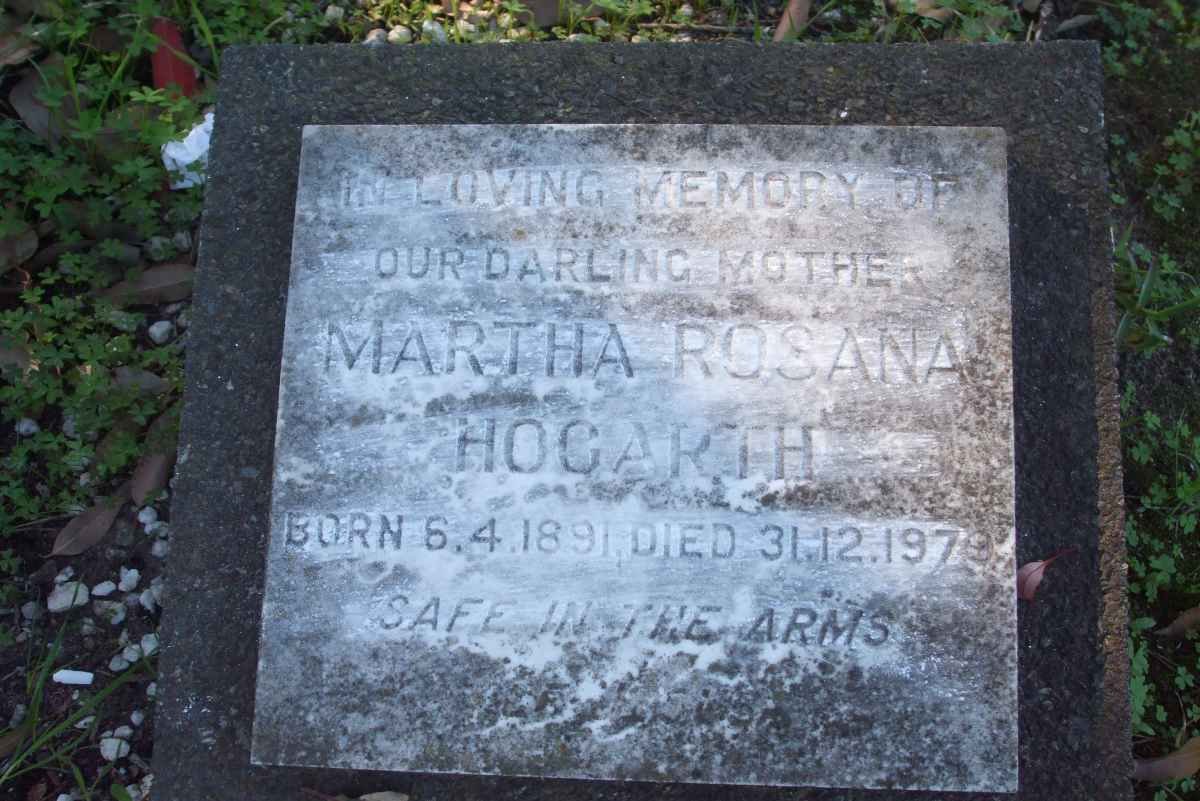 HOGARTH Martha Rosana 1891-1979