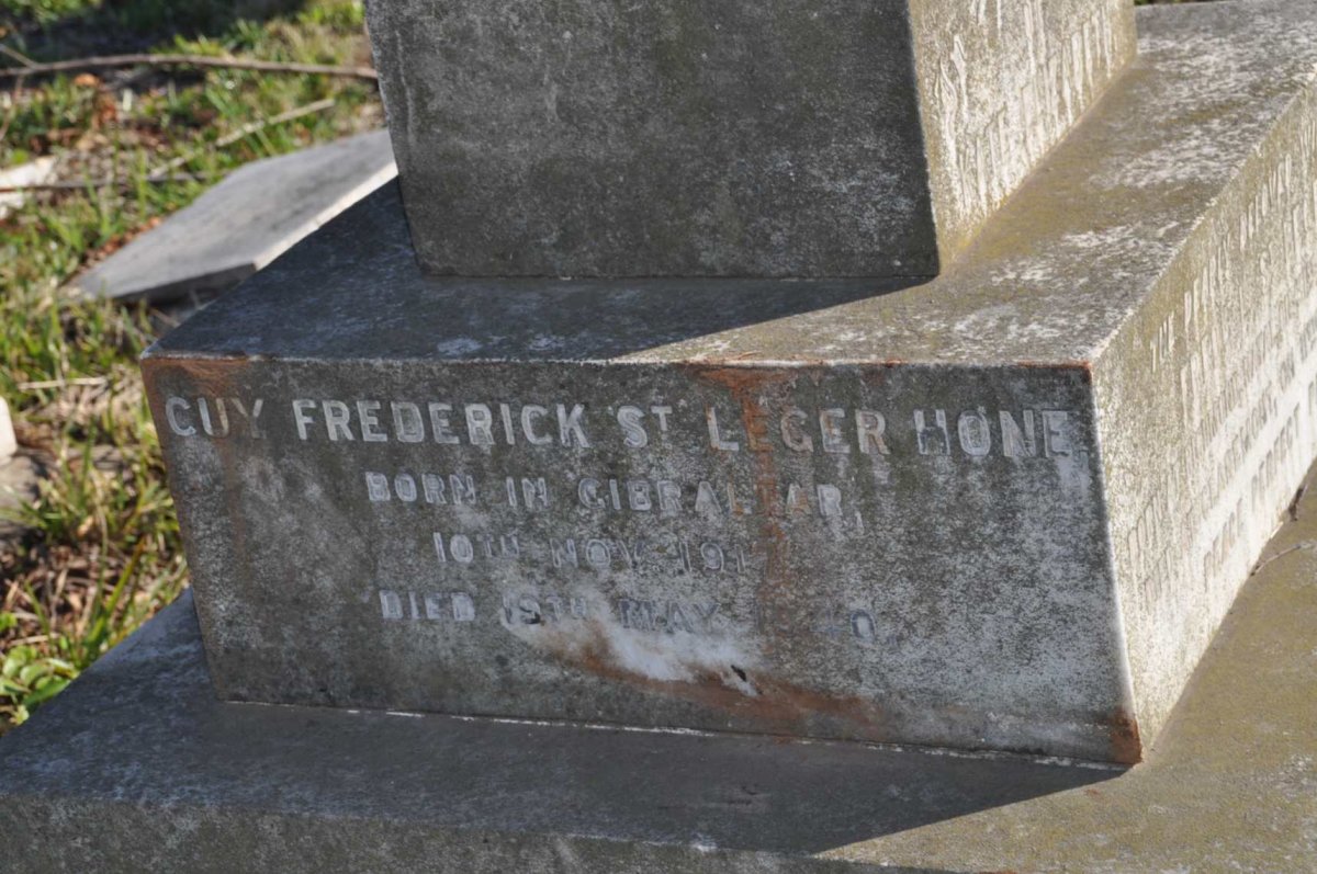 HONE Guy Frederick, ST. LEGER 1917-1940