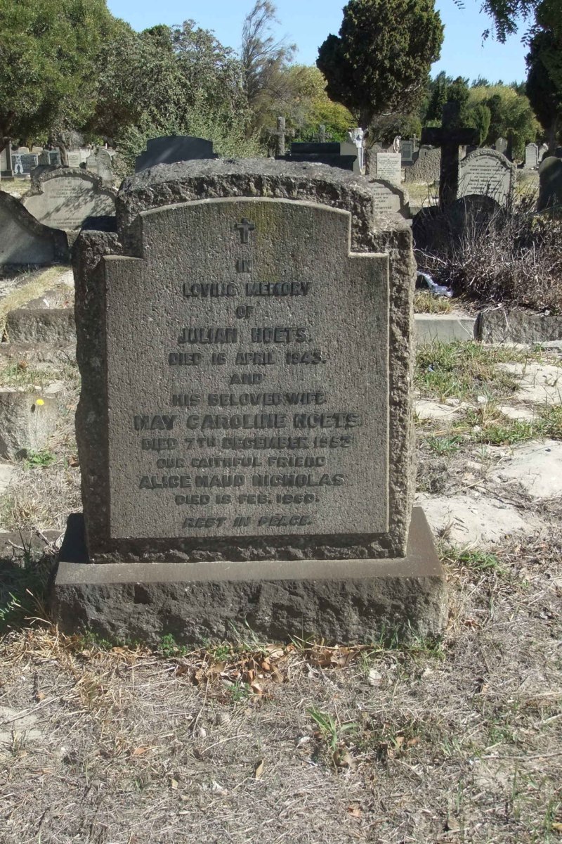 HOETS Julian -1945 &amp; May Caroline -1953