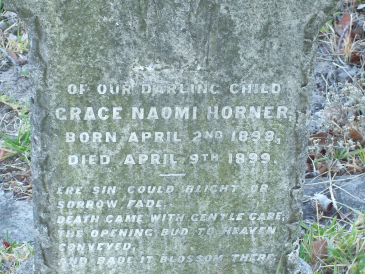 HORNER Grace Naomi 1898-1899