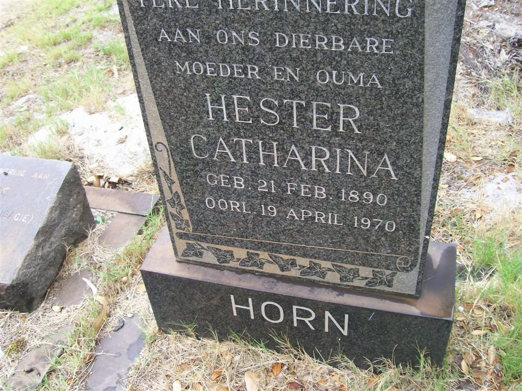HORN Hester Catharina 1890-1970