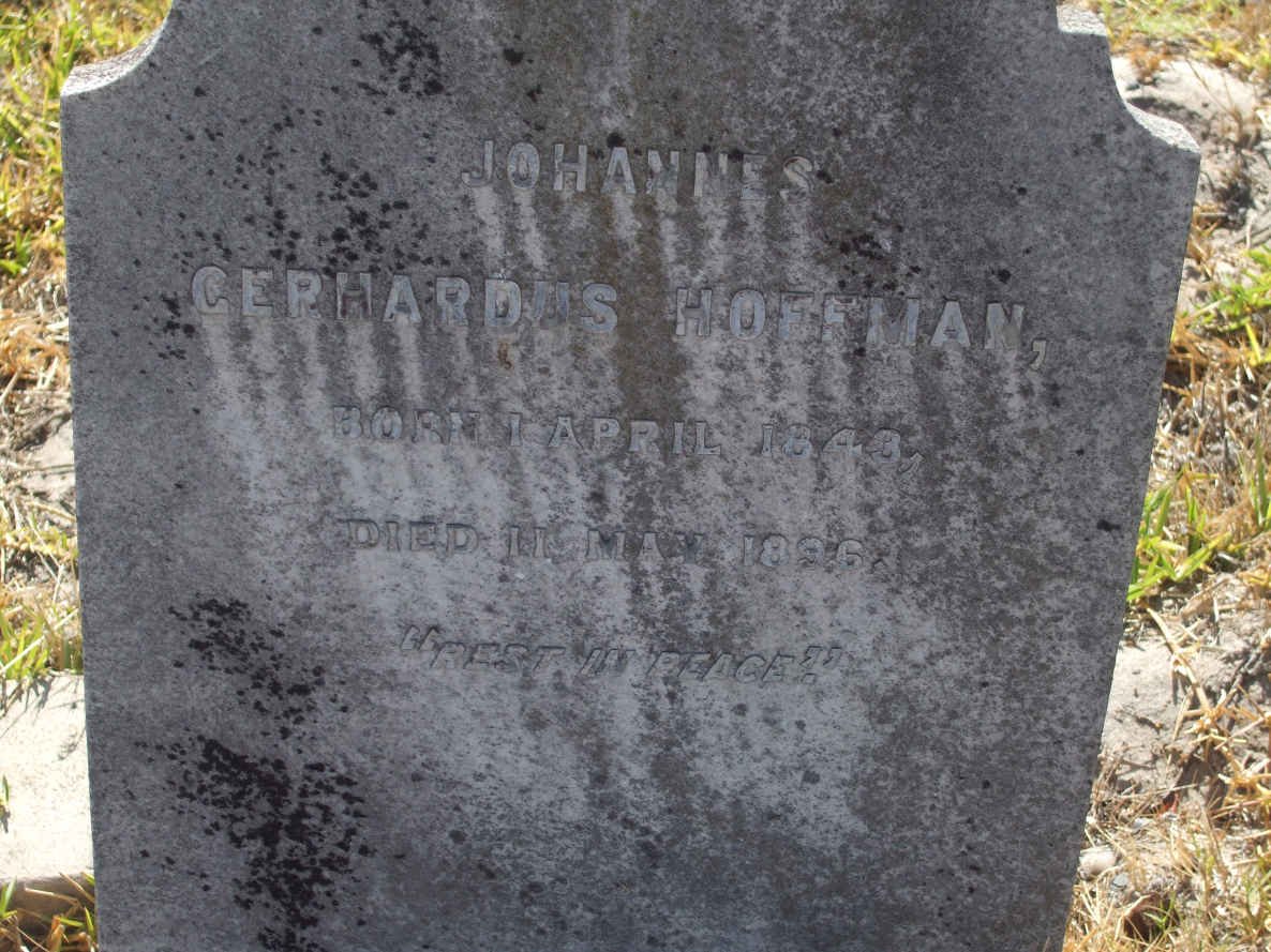 HOFFMAN Gerhardus 1849-1896
