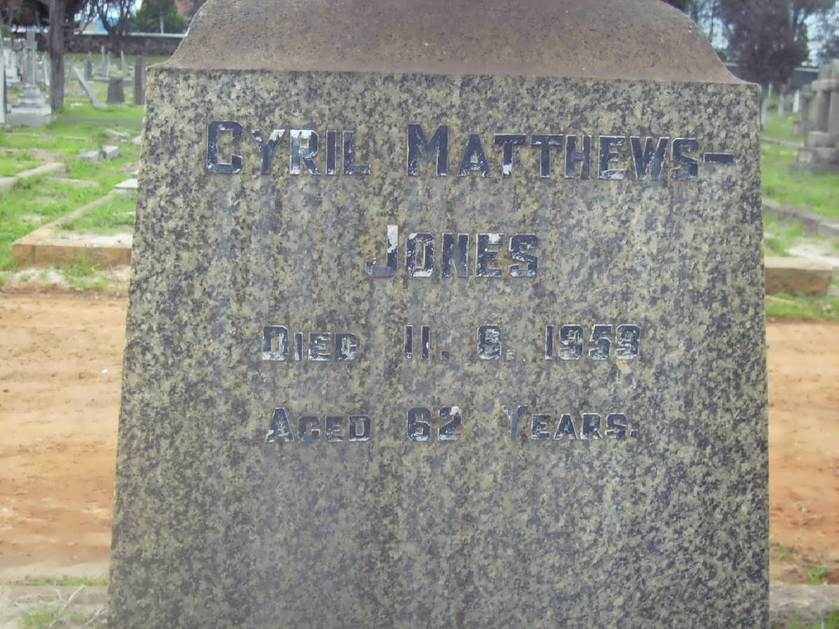 MATTHEWS-JONES Cyril -1959
