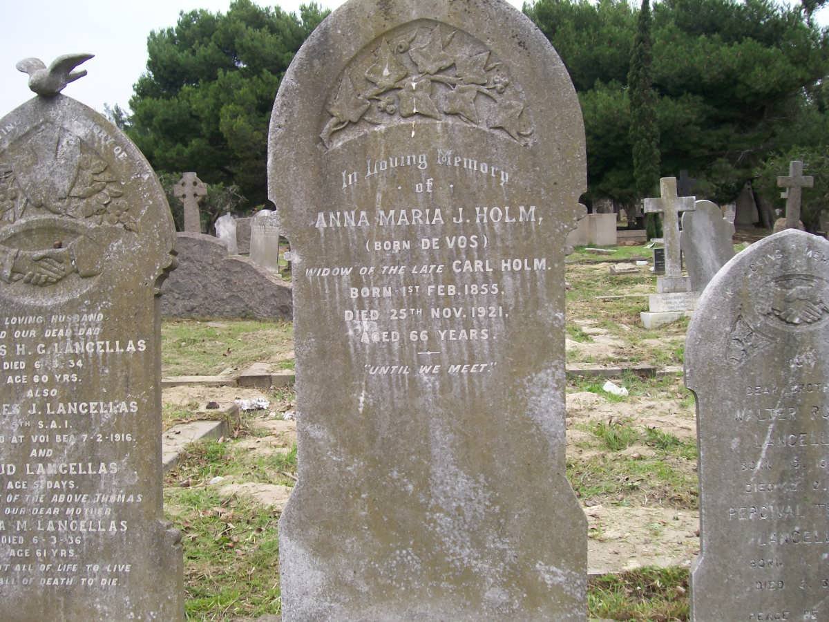 HOLM Maria J. nee DE VOS 1855-1921