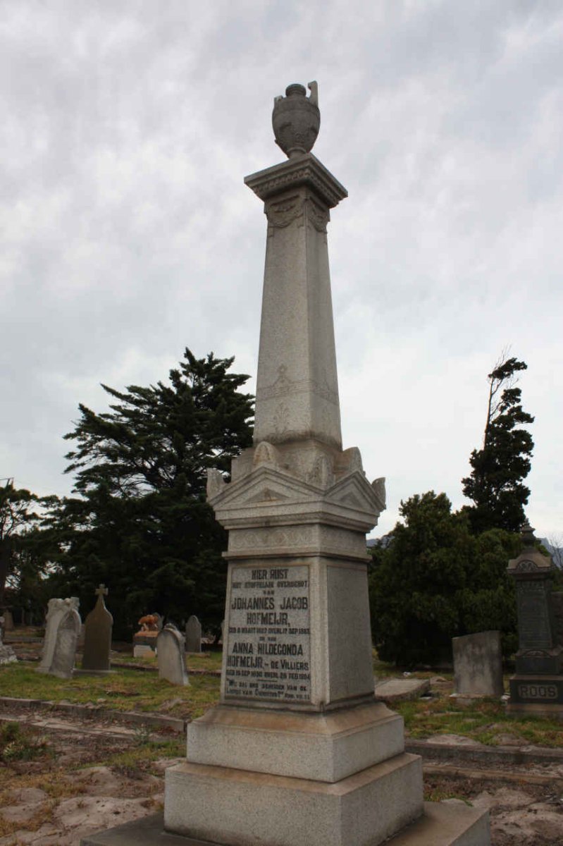HOFMEIJR Johannes Jacob 1827-1883 &amp; Anna Hildegonda DE VILLIERS 1830-1894