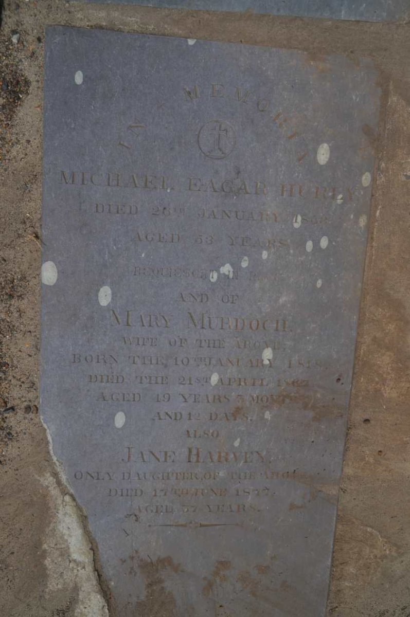 HURLY Michael Eagar -1853 &amp; Mary Murdoch 1818-1867 :: HARVEY Jane -18??