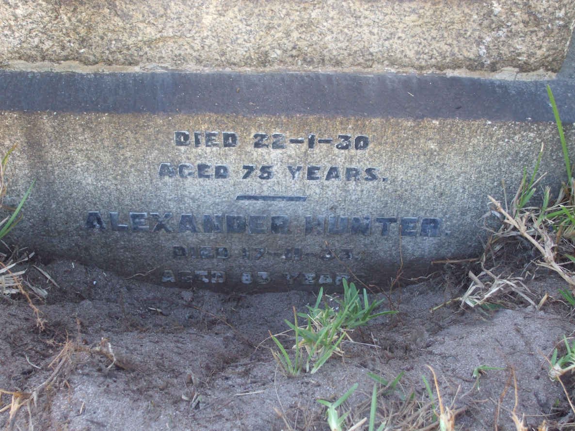HUNTER Alexander  -1933