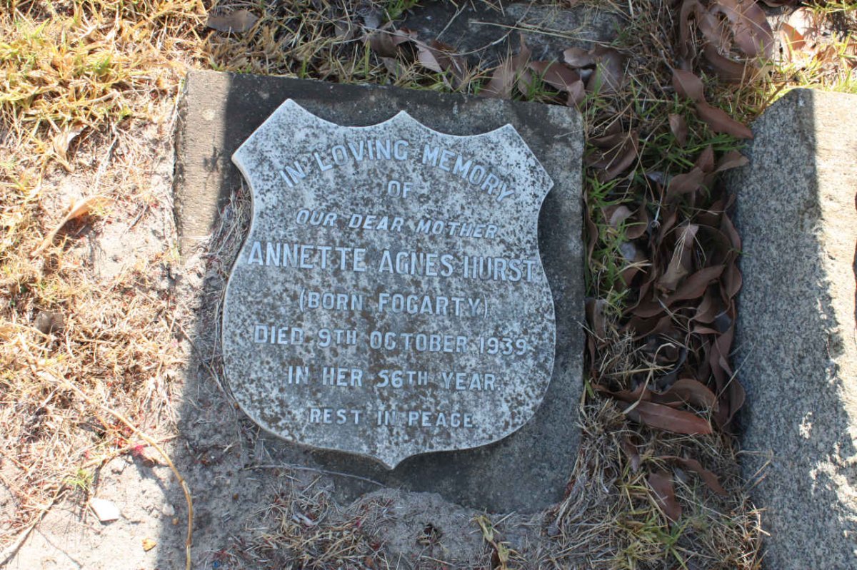HURST Annette Agnes nee FOGARTY -1939