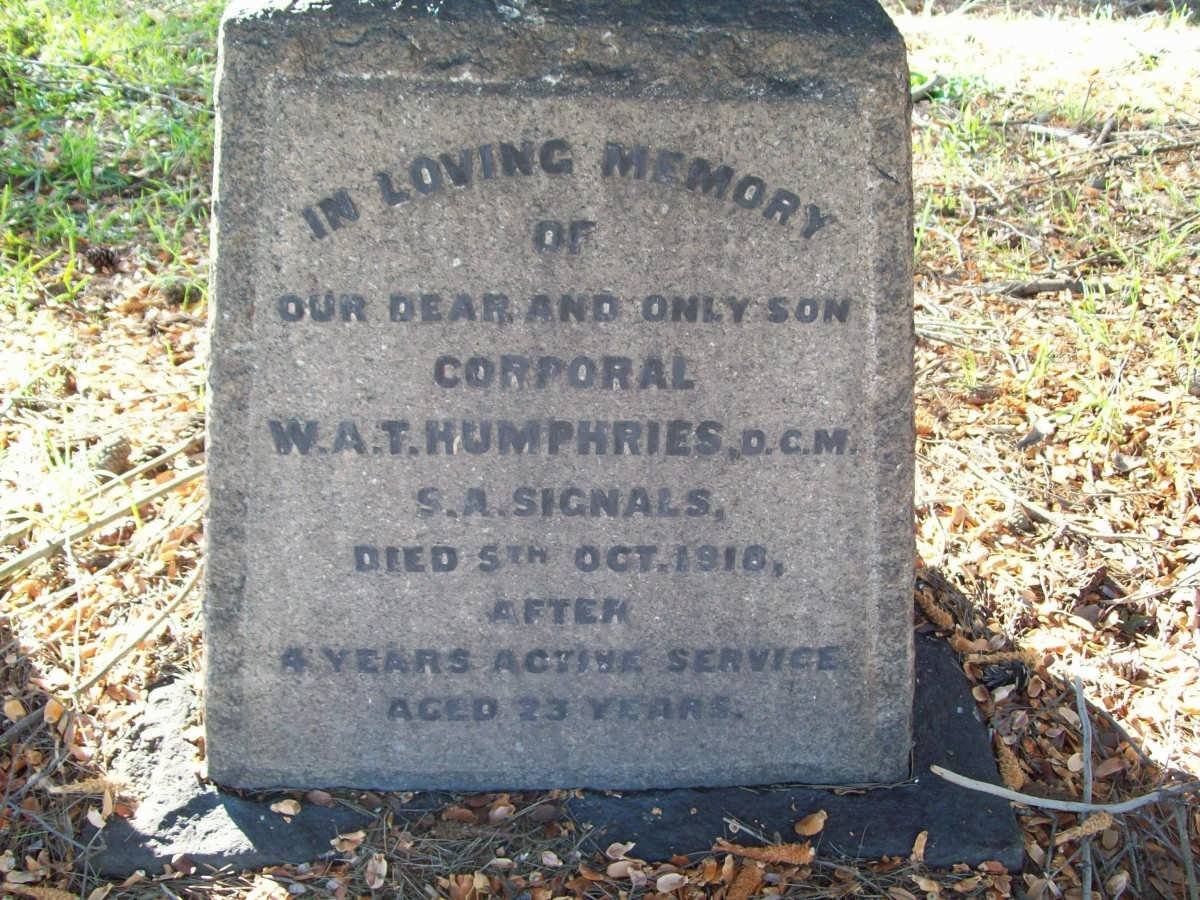 HUMPRIES W.A.T. -1918