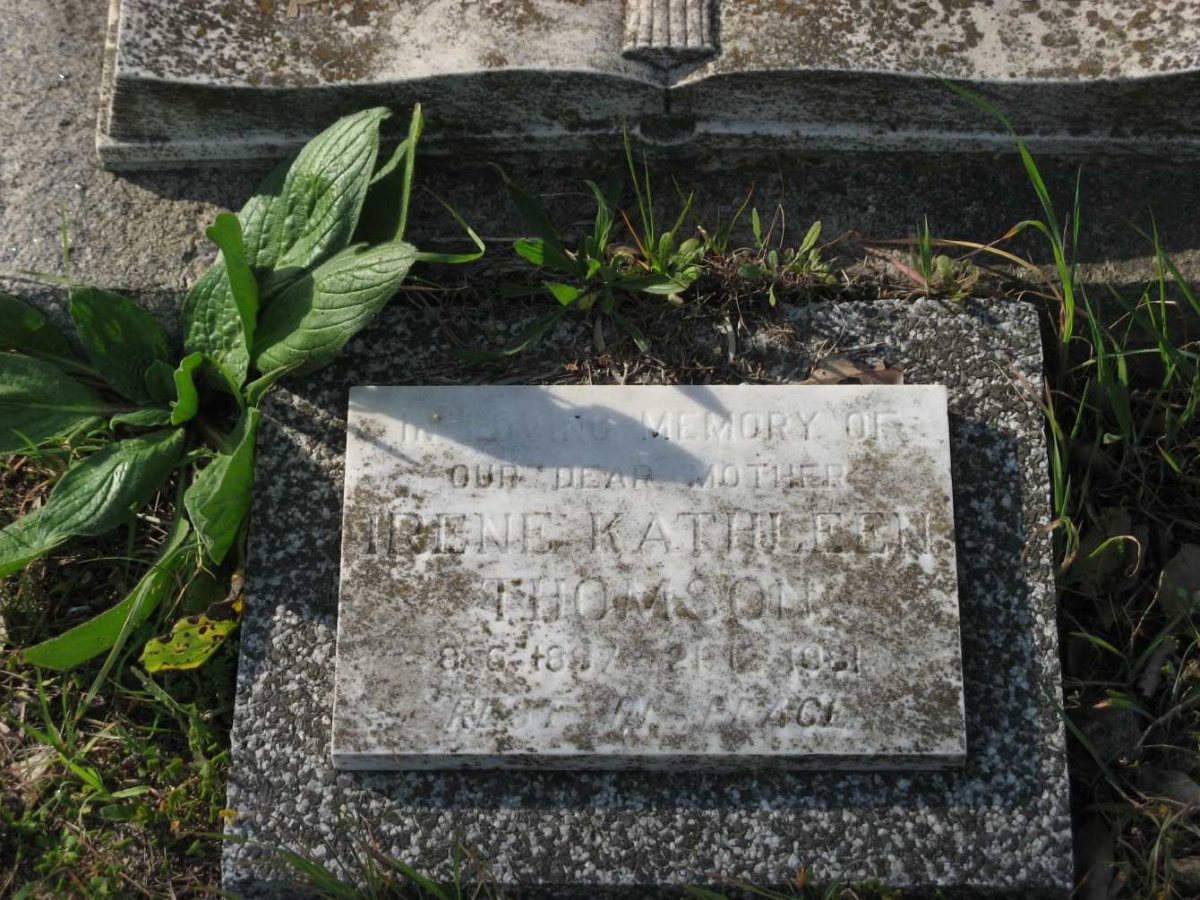 HUGHES Joseph -1939 :: ? Susie -1956 :: THOMSON Irene Kathleen 1887-19?1