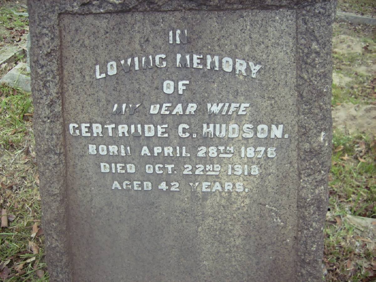 HUDSON Gertrude C. 1876-1918