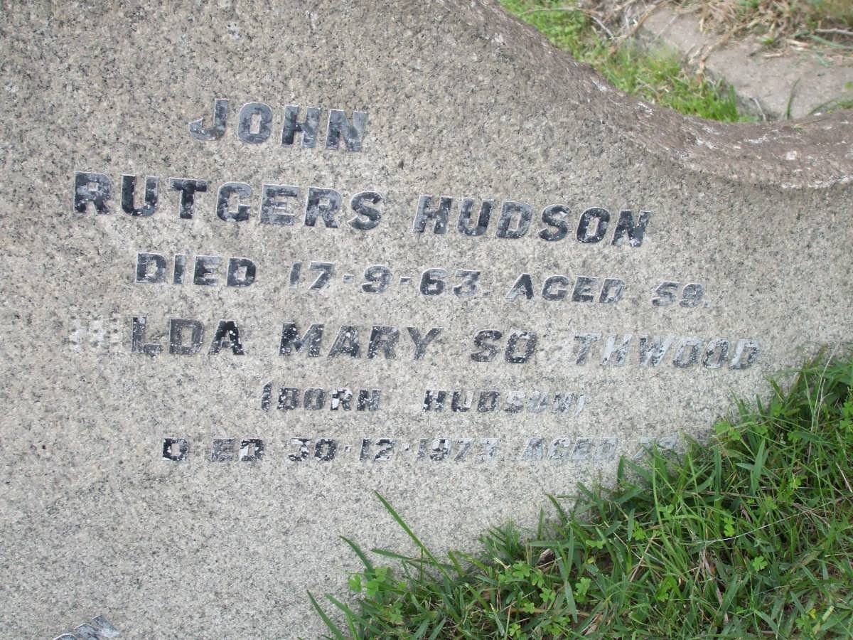 HUDSON John Rutgers 1963 :: SOUTHWOOD Hilda Mary nee HUDSON -197?