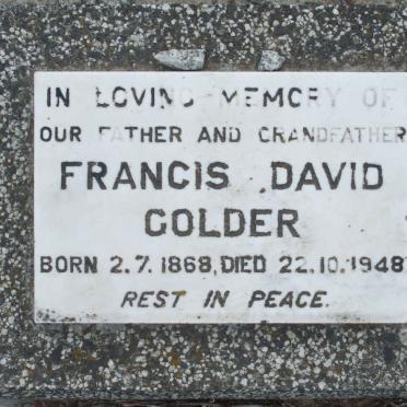 COLDER Francis David 1868-1948