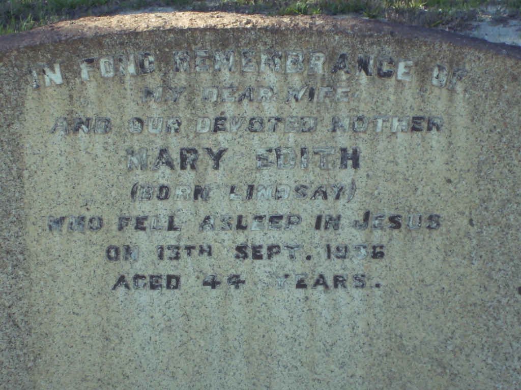 HYLAND Mary Edith nee LINDSAY  -1936  
