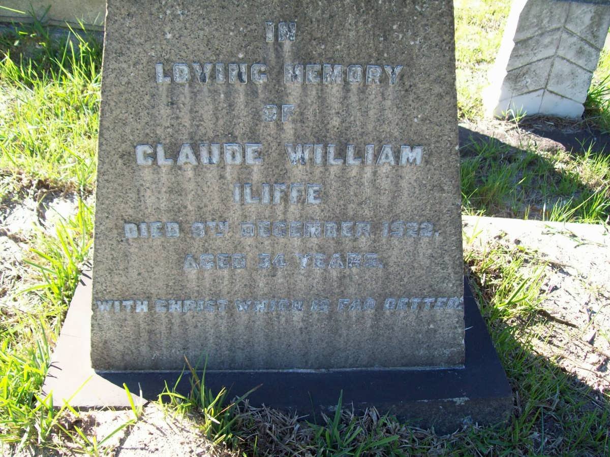 ILIFFE Claude William -1922