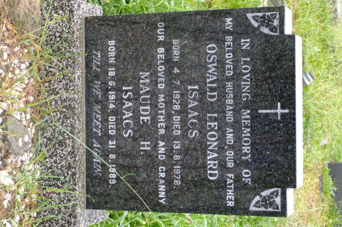 ISAACS Oswald Leonard 1928-1978 &amp; Maude H. 1914-1989