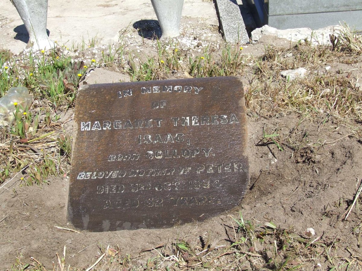 ISAAC Margaret Theresa nee COLLOPY -1954