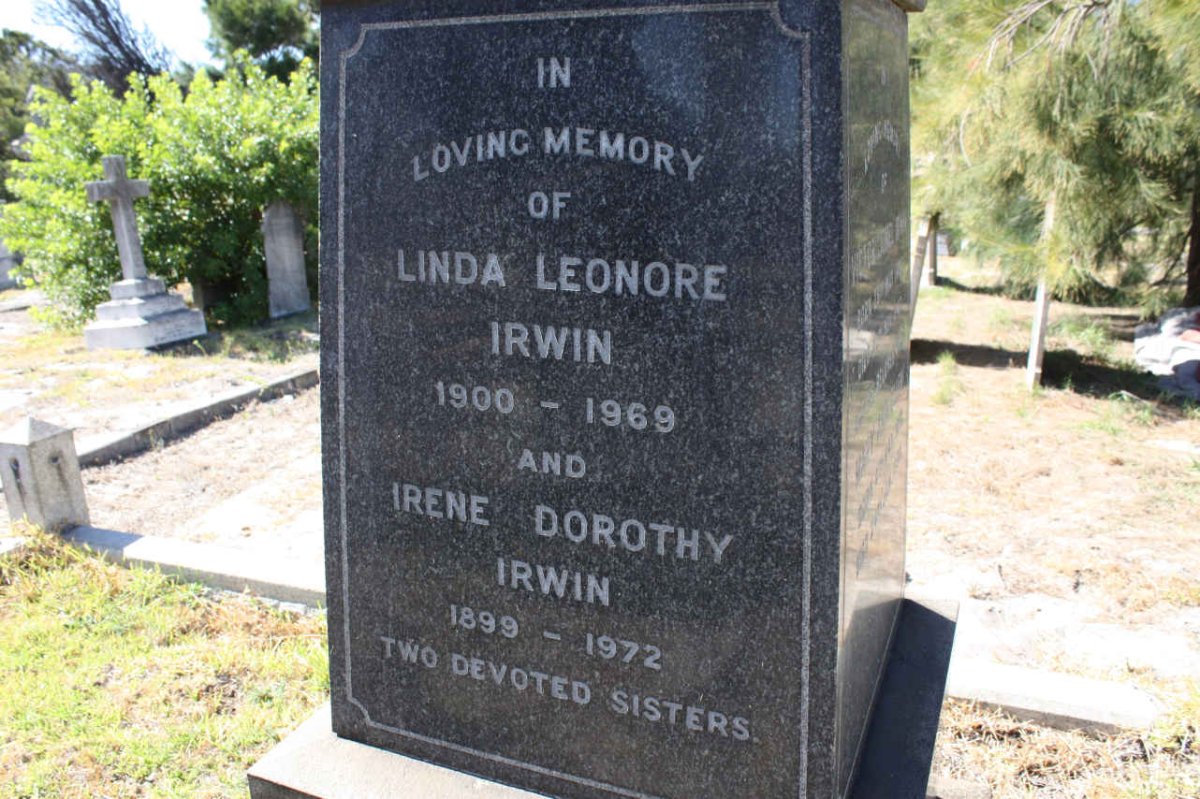 IRWIN Linda Leonore 1900-1969 :: IRWIN Irene Dorothy 1899-1972