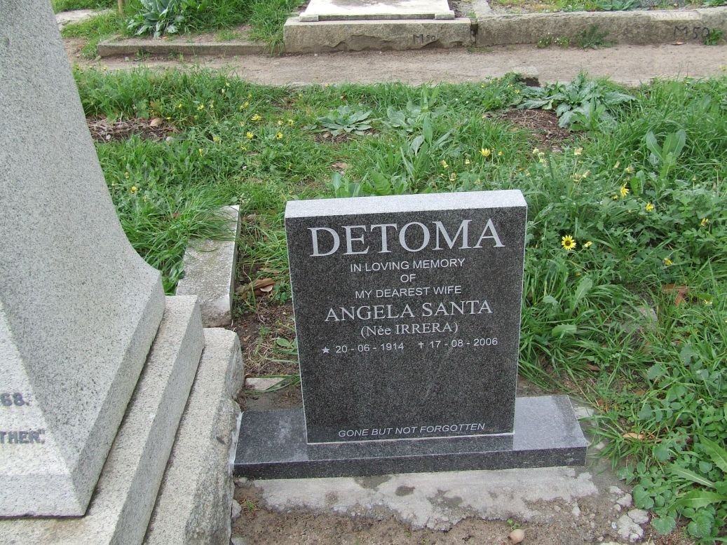 DETOMA Angela Santa nee IRRERA 1914-2006