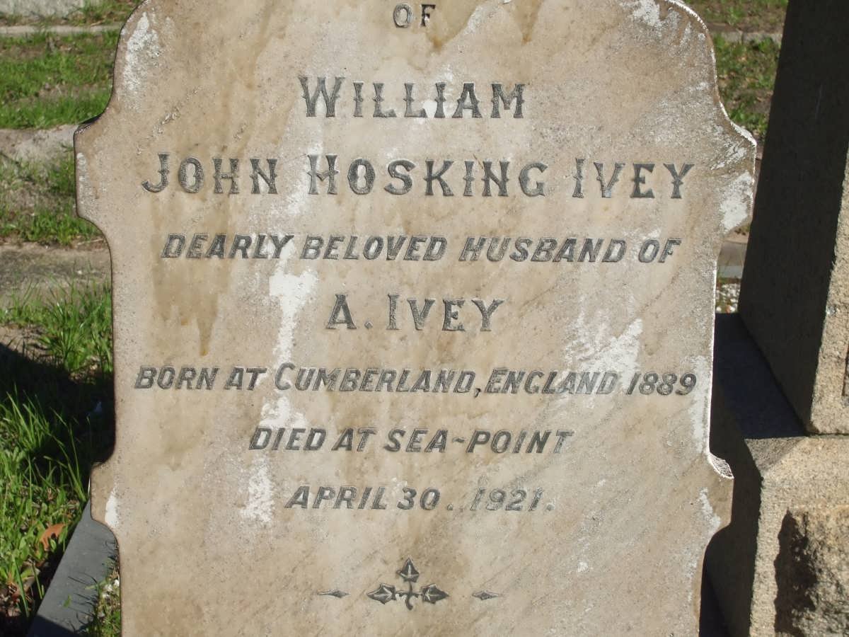 IVEY William John Hosking 1889-1921