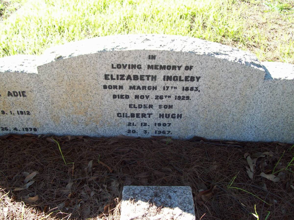 INGLEBY Elizabeth 1883-1929 :: INGELBY Gilbert Hugh 1907-1967 :: INGELBY George Adie 1912-1978