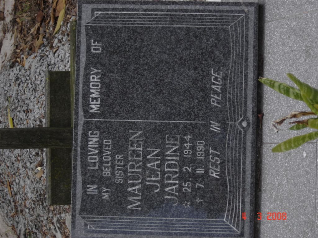 JARDINE Maureen Jean 1944-1990
