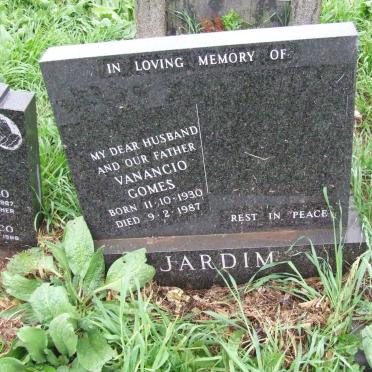 JARDIM Vanancio Gomes 1930-1987
